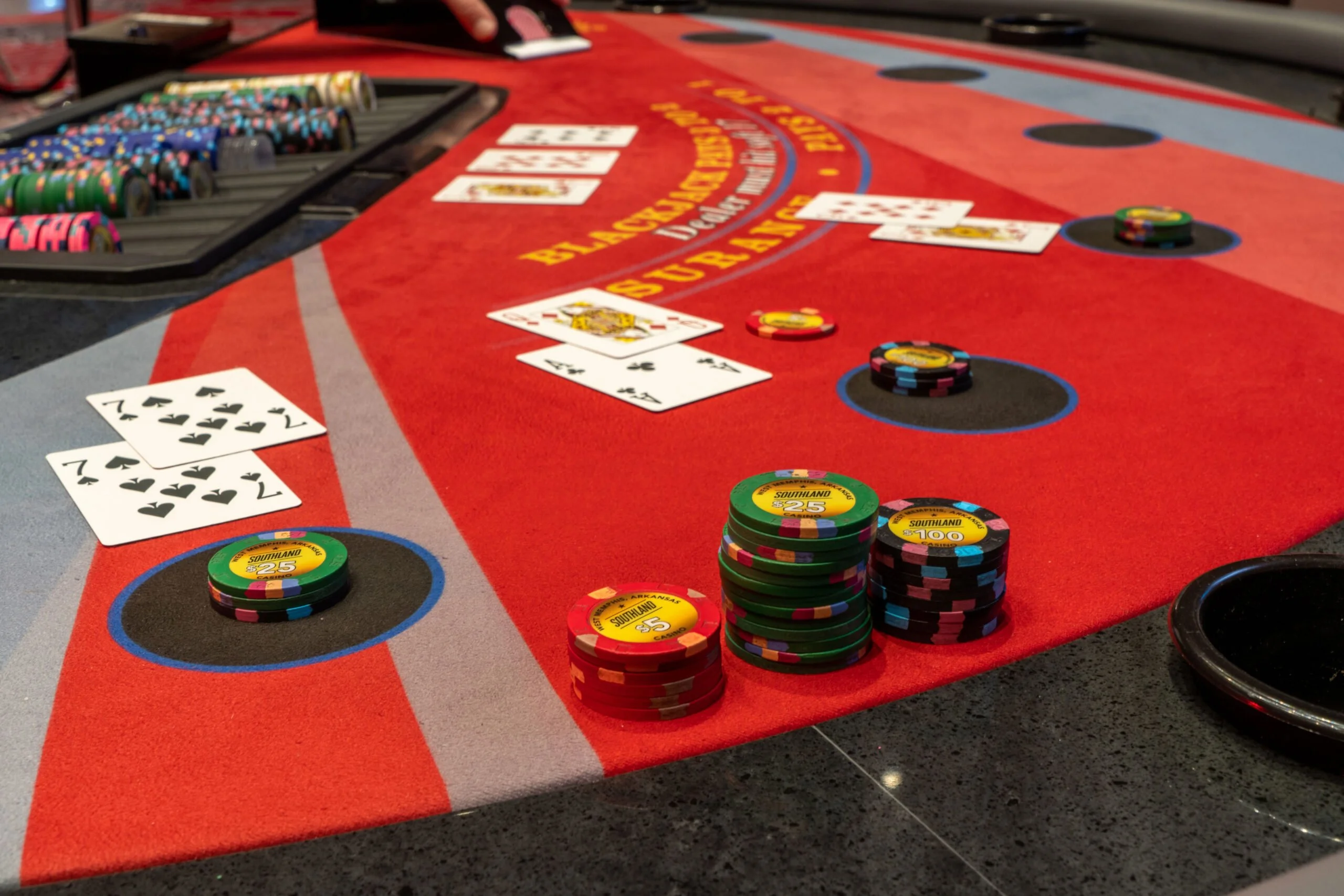 Video poker cards display